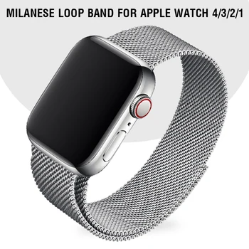 

Milanese Loop Watch Strap For Apple Watch Series 5 40mm i Watch Bands 44 Mm Silver Bracelet Apple Watch 3 Band 38mm 42mm