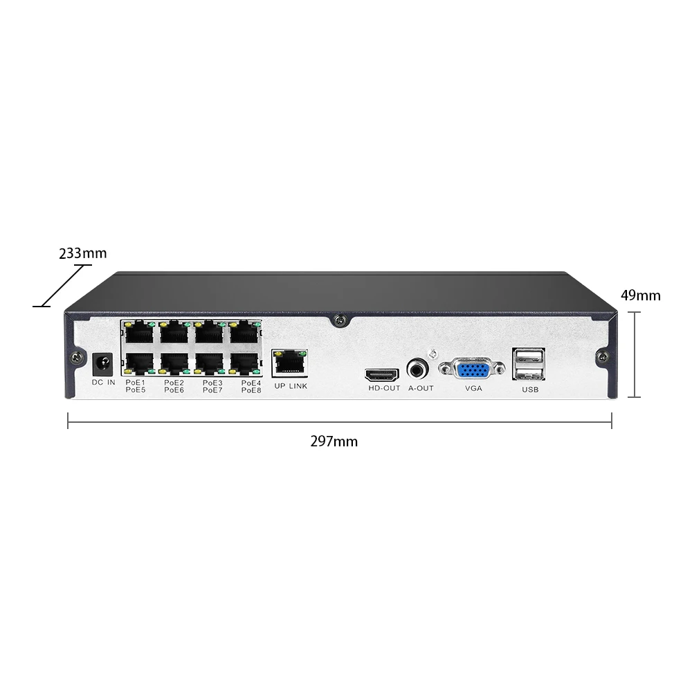 H.265 4CH/8CH 5MP 48V POE NVR видео рекордер P2P ONVIF 1080P Сеть наружная 3MP 2MP для ip-камеры CCTV система видеонаблюдения комплект