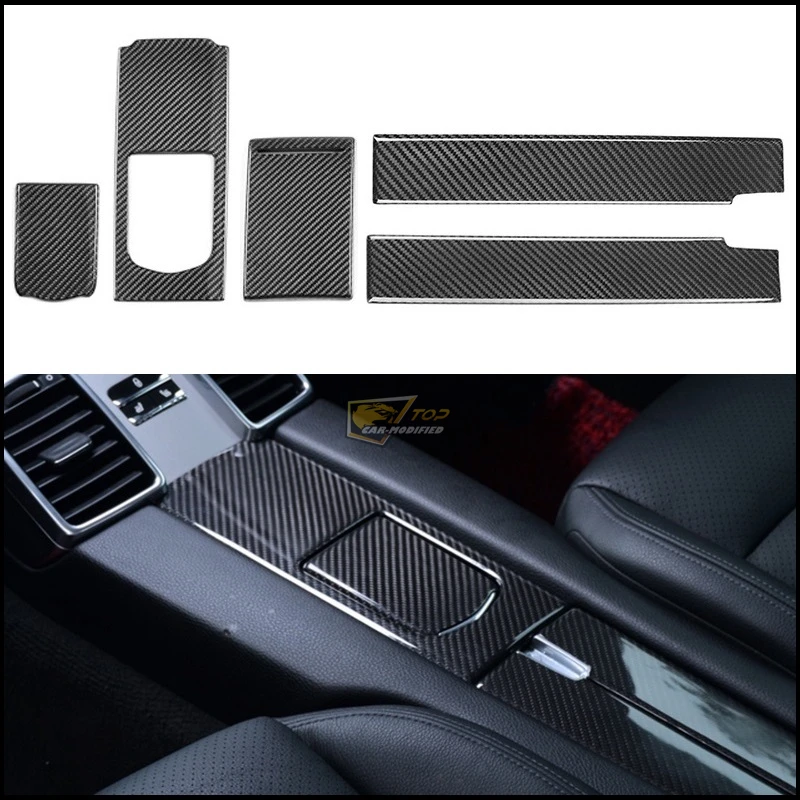 08-Free shipping 14pcsset car interior accessories for porsche panamera accessories door inside decoration trims
