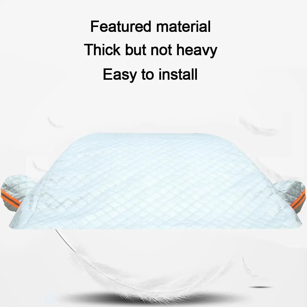 Car Windshield Snow Ice Half Cover Winter Snow Block Anti-freeze Windshield Summer Sun Protection Thickened Window Glass Cover