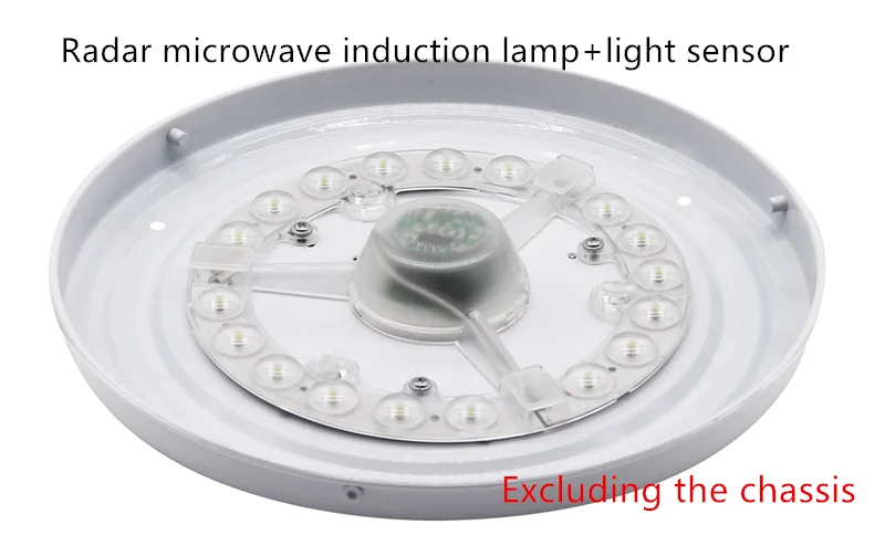 Microwave sensor LED Ceiling lamp with Magnet Direct install 220-240V 6000K LED Round panel18W Circle Replace Ceiling fixture