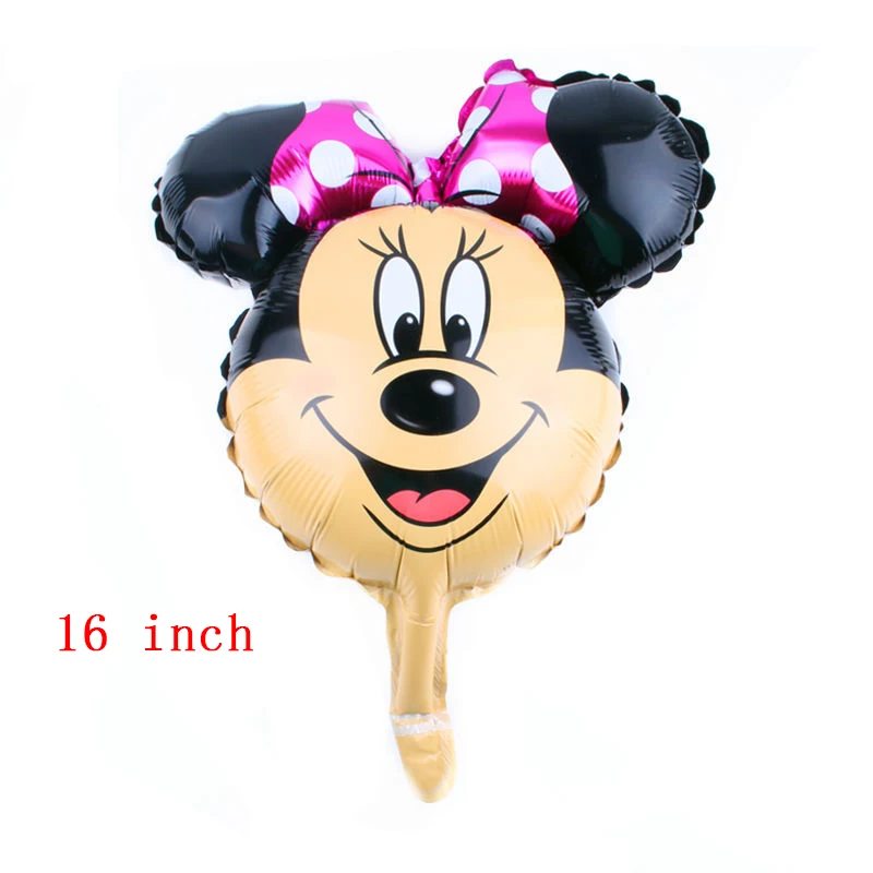 Cartoon Minnie Mouse birthday party decorations kids Disposable tableware Plates Cups Baby Shower Birthday Party Supplies - Цвет: 1pc 16in pink Minnie