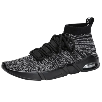 

Men Knitting Mesh Breathable Flat Heel Shoes Sport Running Casual High Quality Sneakers Foreign Trade Tenis Zapatillas Hombre