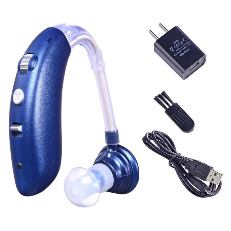 Blue US ЕС США Plug Bluetooth усилитель звука коллектор портативный Перезаряжаемый громкоговоритель типа уха - Цвет: Blue US