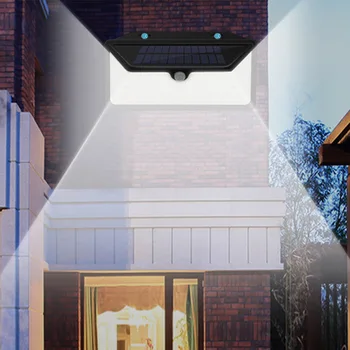 

4Pcs 136/206 LEDs Outdoor Solar Light For Garden PIR Motion Sensor Solar Garden Light Energy Saving Street Path Wall Lamp