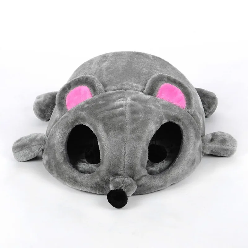 

2019 new waterproof gray mouse shape bed cats small dogs cave removable kisses background cat house for