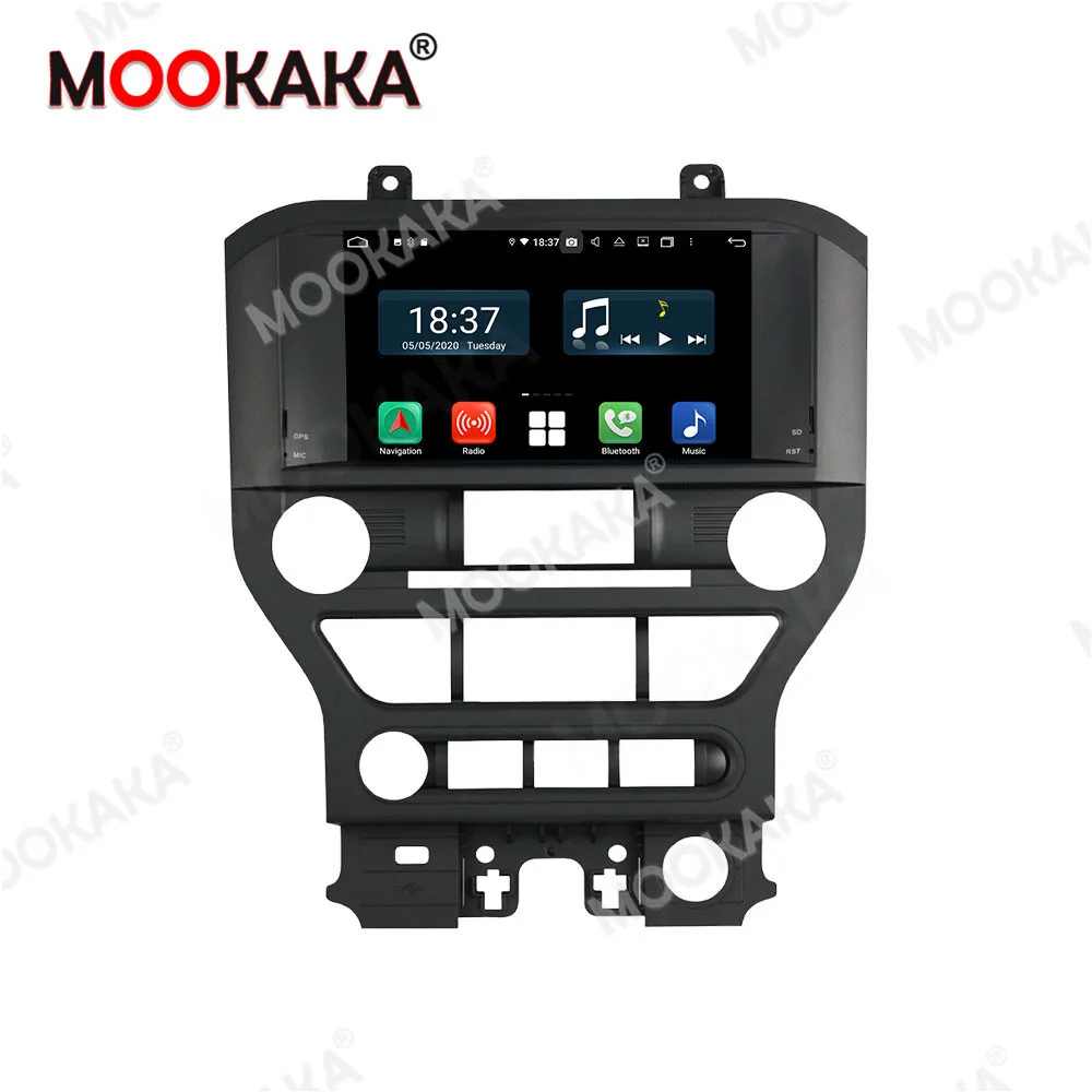 Carplay Android 10 Car GPS Navigation For Ford Mustang 2015+ Autostereo headunit Multimedia player Car radio tape recorder GT500