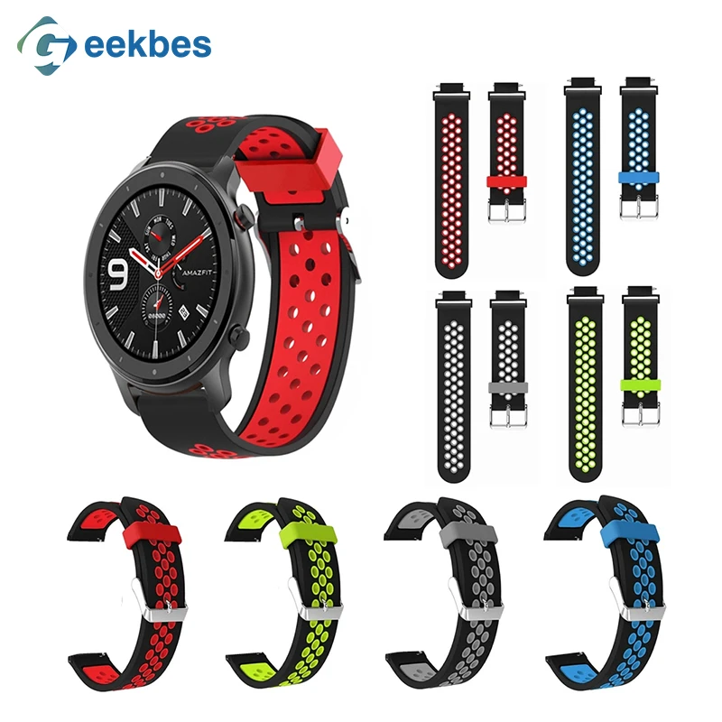 Универсальный 22 мм сменный силиконовый браслет ремешок для часов Huami Amazfit GTR 47