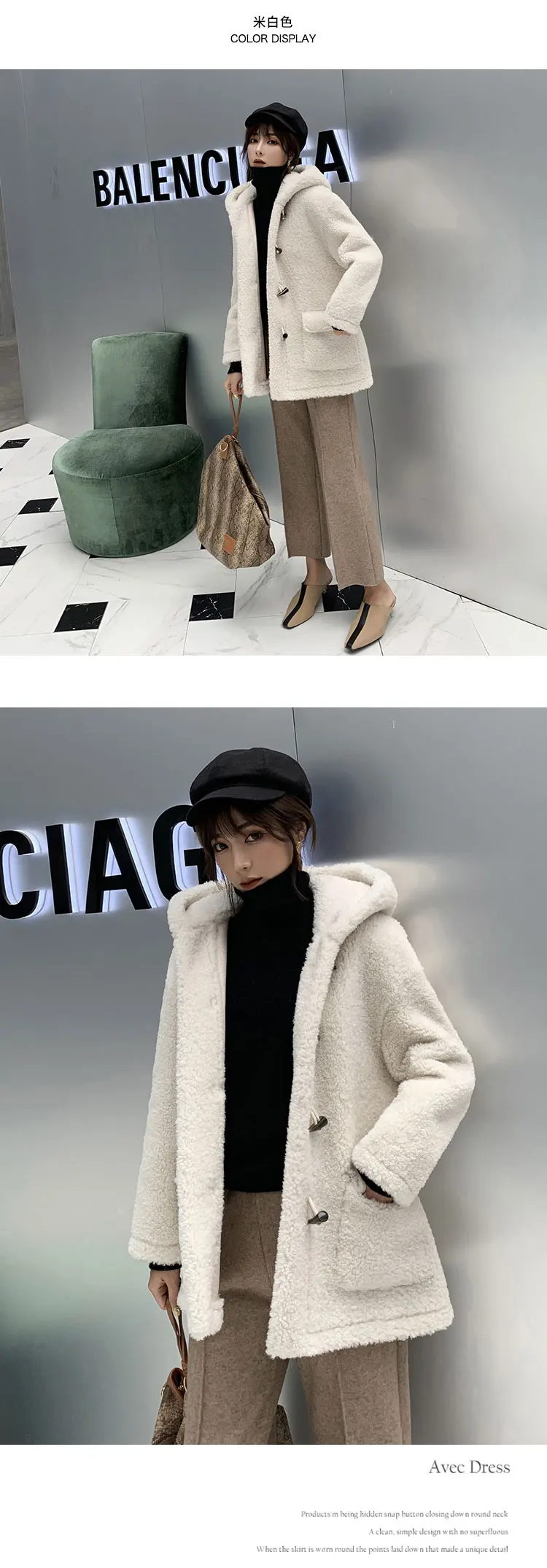 Litvriyh Новое Стильное шерстяное пальто с капюшоном женское короткое пальто с длинным рукавом толстые теплые повседневные женские пальто
