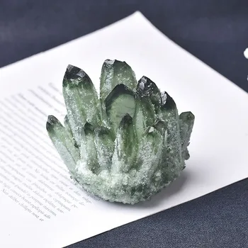

1PC High Quality Natural Green Crystal Cluster Specimen Mineral Stone Points Healing Stone Raw Crystals Home Decoration DIY Gift