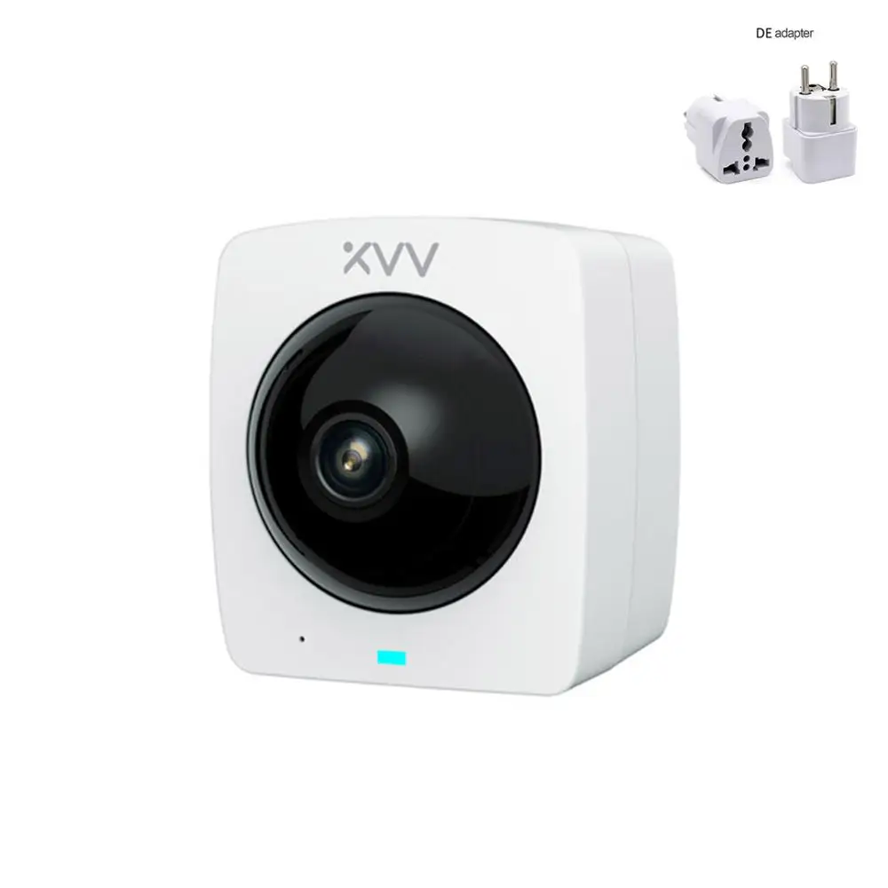 Горячая Xiao mi XiaoVV Smart Panora mi c ip-камера HD 1080P 360 ° Panora mi c AI функция обнаружения гуманоида ночная версия приложение для работы с mi home - Цвет: Add DE Plug