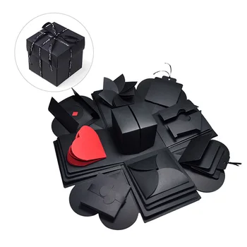 Diy爆発ボックスギフトサプライズ愛紙箱パッケージ手作りメモリスクラップブックフォトアルバム結婚記念日誕生日ギフト Leather Bag Diy爆発ボックスギフトサプライズ愛紙箱パッケージ手作りメモリスクラップブックフォトアルバム結婚記念日誕生日ギフト Leather Bag