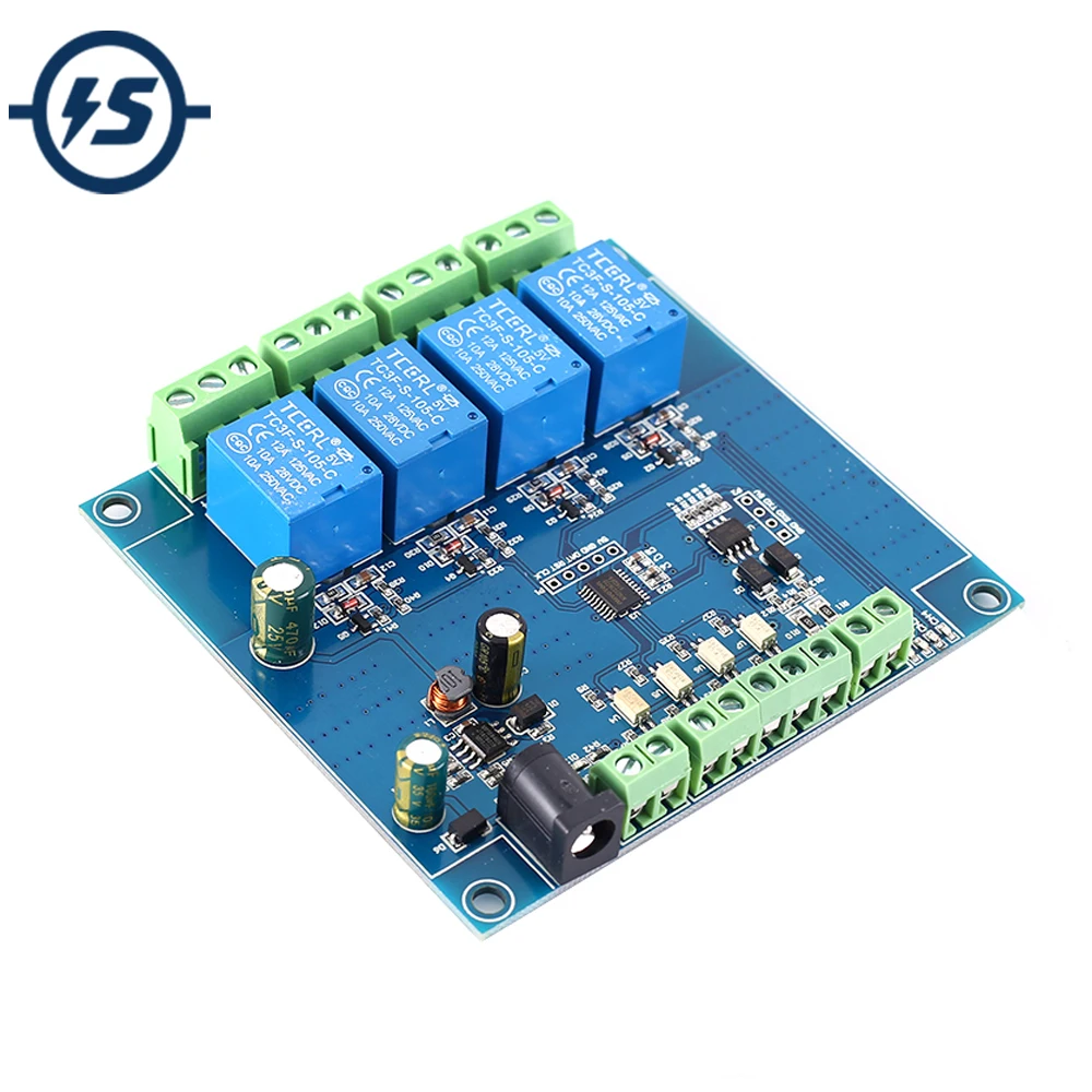 4CH Modbus триггерный релейный модуль RS485 ttl контроллер 4Bit Modbus-RTU переключатель сигнала Вход Выход анти-защита от обратного подключения