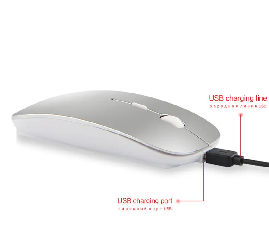 Wireless Bluetooth Mouse For MacBook Air MacBook Pro 13" 16" iMac Laptop PC Rechargeable mini Silent Mouse led gaming mouse