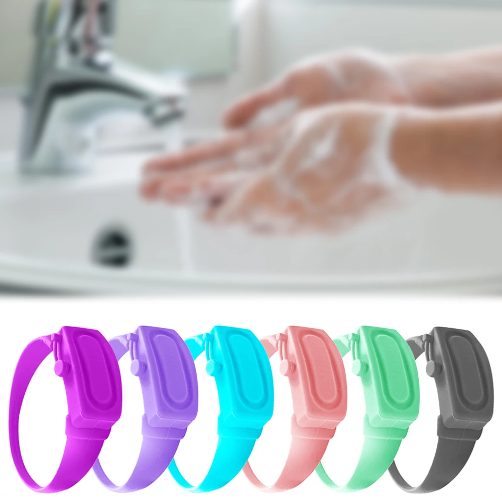 

3pcs Wristband Type Hand Dispenser Hand Sanitizer Dispenser Silicone Wearable Dispenser Pump Disinfect Wristband Outdoor Tools
