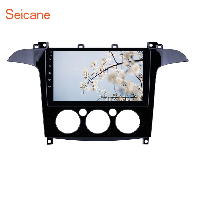 

Seicane Car Android8.1 Stereo 2Din HD GPS Navi 9" Autoradio Bluetooth for Ford S-Max Manual A/C 2007 2008 1+16GB support Carplay