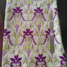 Нигерийская жаккардовая парчовая Ткань 5 ярдов жаккардовая парчовая ткань модная мягкая ткань для праздничных платьев DHL05