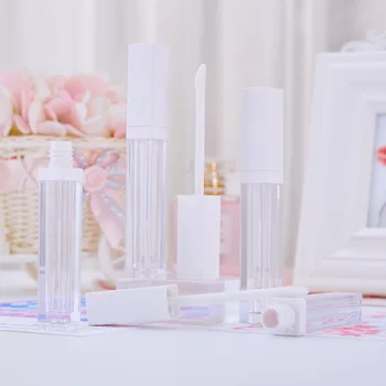 

DIY matte white lip glaze tube empty bottle homemade lip glaze empty tube lipstick tube shell cosmetic packaging material