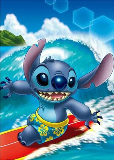 Disney 5D DIY Diamond Embroidery Cartoon Lilo & Stitch Picture Mosaic Home Decor Round Drill Diamond Painting Cross Stitch Kit 