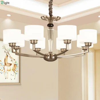 

Modern Nickel Metal Led Chandeliers Lighting Living Room Led Pendant Chandelier Lights Led Hanging Lamp Fixtures For Dining Room