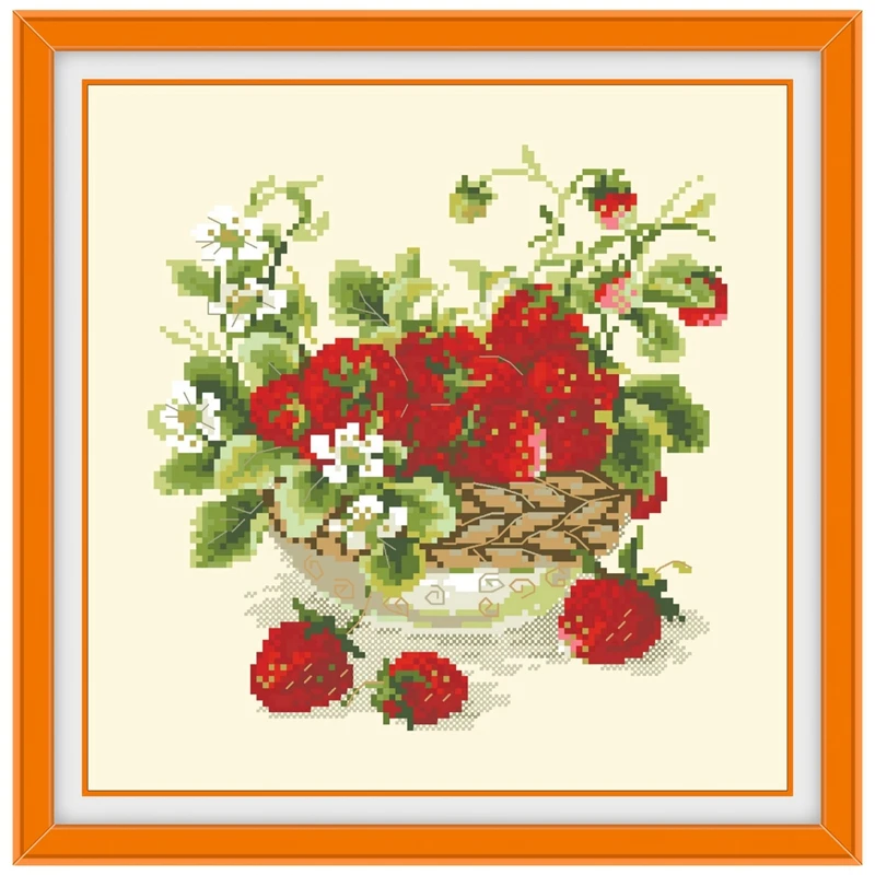 Counted Cross Stitch Kit, Fruit Bowl