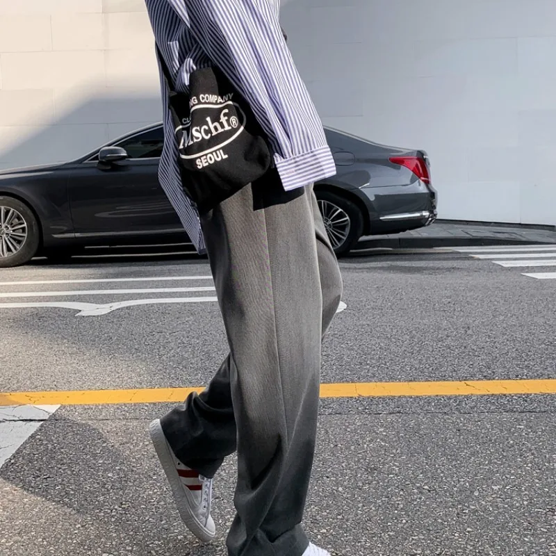

2020 Spring and Autumn New Women's Suit Pants Office Chic Women's Pants Solid Color Loose High Waist Pants Women's Pants