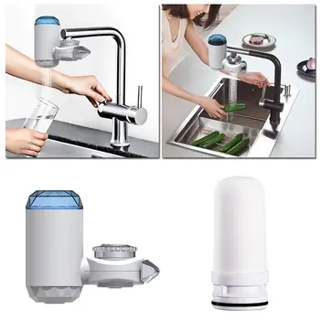 

1pc Faucet Water Purifier Household Water Tap Water Water Filter Purification Kitchen Filter Activated Ceramic Carbon P9B2