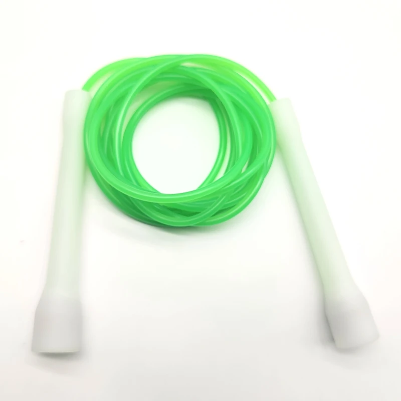 NEVERTOOLATE NO LOGO fluorescence light up soft pvc jump rope 5mm diameter 2.9m length coachchirs handle night fitness 3