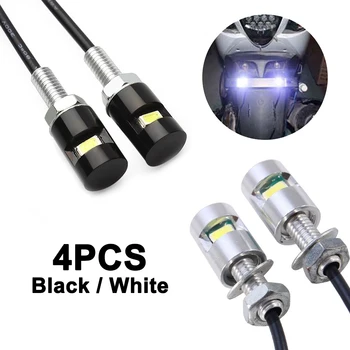 

4pcs Car License Plate Lights Auto Motorcycle 12V 5630 LED Universal Styling Bulbs Screw Bolt Lamp SMD Number Light Signal Tail