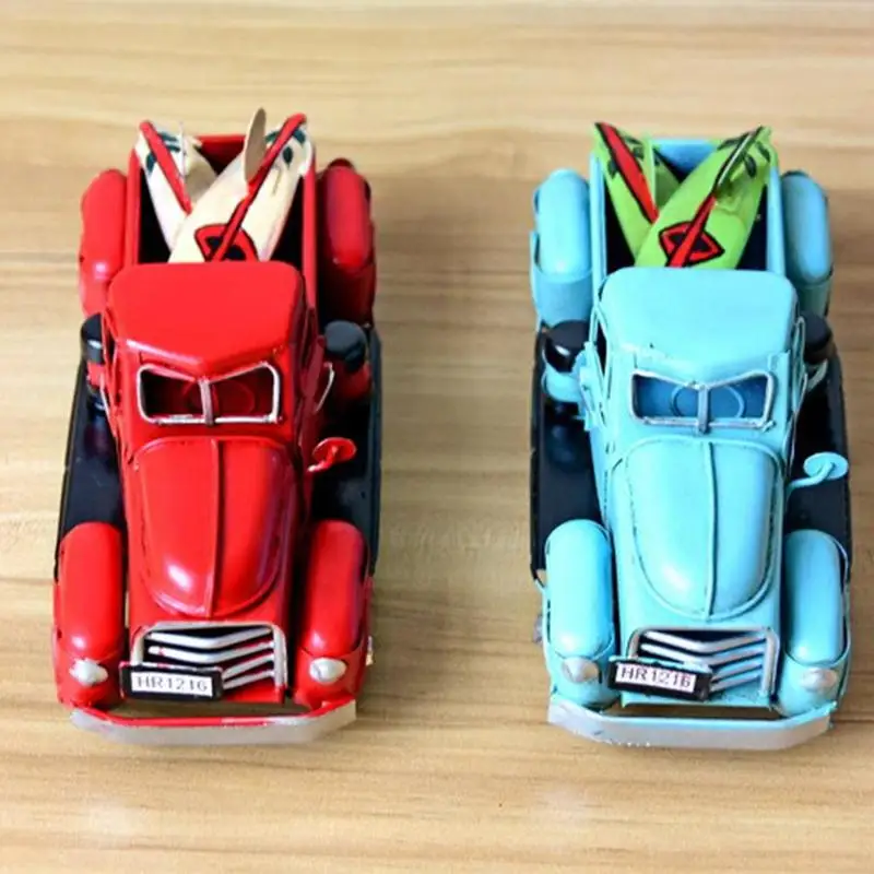 

Diecast Model Vintage Handmade Tin Car Model Travel Version Pickup Truck Home Handicraft Ornaments For Children Christmas Gift