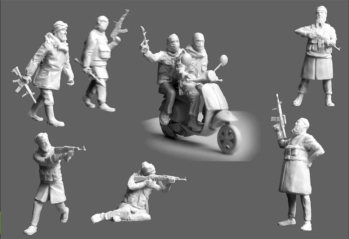 Неокрашенная полимерная фигура в масштабе 1/72 г. антистатические группы из России