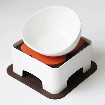 

Pet Dog Bowls Neck Protector Bowl Non-slip Bowl With Mat Pet Food Water Bowls For Cats Dogs Feeders Pet Products Dropshipping