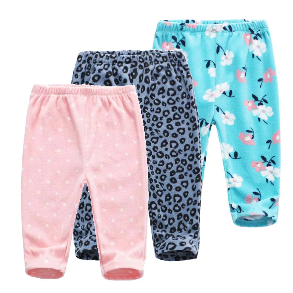 3 шт./компл. Штаны для маленьких мальчиков и девочек Флисовые штаны-шаровары для повседневные штаны для младенца Одежда для мальчиков и девочек