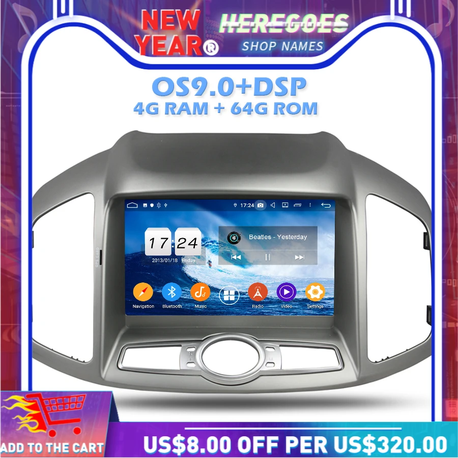 Автомобильный DVD плеер 1280 * 720IPS DSP Android 10 0 6 ROM Wifi Bluetooth RDS радио GPS Glonass карта для Chevrolet