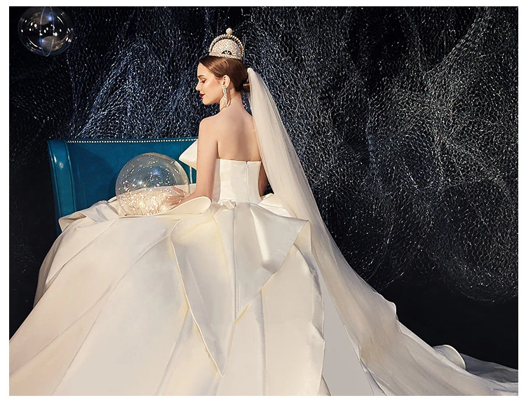 Платье для беременных атласное белое свадебное платье Vestidos de Noivas размера плюс без бретелек Свадебное бальное платье невесты платье для беременных