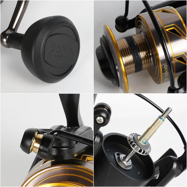 penn BATTLE III BTL III 6000HS 8000 full metal spinning fishing reel 5+1BB  Ht-100 Saltwater Fishing Reel MAX Drag 30lb/13.6kg