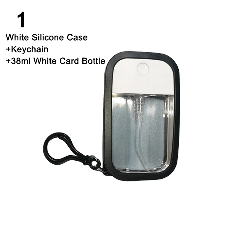 Portable Spray Bottle High Pressure Alcohol Disinfectant 38ML Mist Spray Bottle With Silicone Sleeve And Keychain