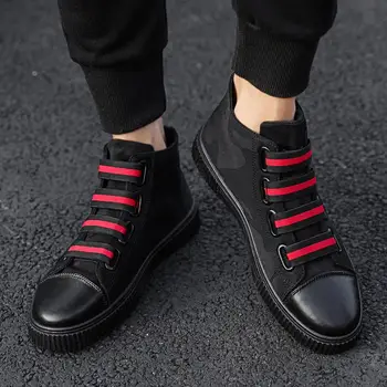 

Men's high-top sneakers fashionable men's outdoor casual canvas shoes fashion boutique men's platform sneakers tenis masculino