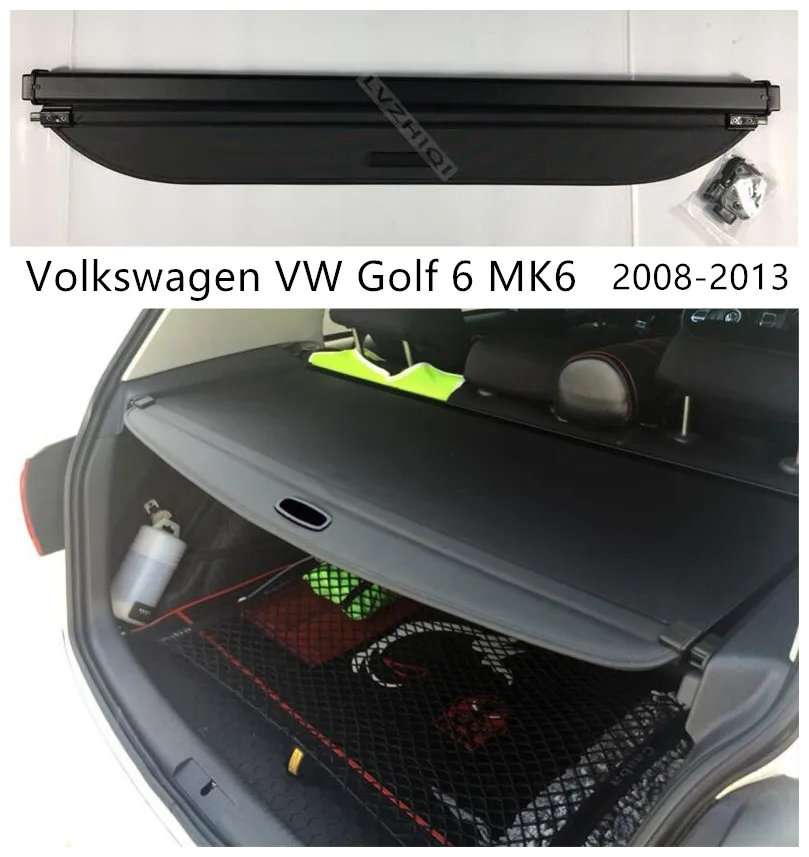 Rear Trunk Cargo Cover Security Shield For Volkswagen Vw Golf 6 Mk6