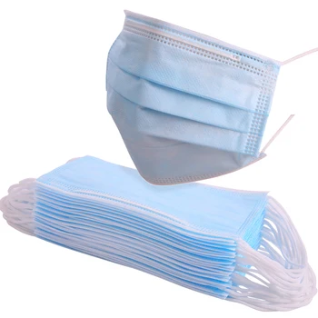 

Disposable Pack of 10 3-Layer Protection Dustproof Mouth Face Cover Masks with Elastic Earloop