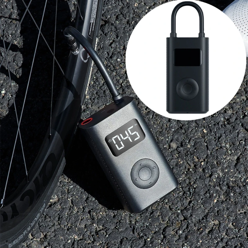 

150PSI Portable Air Compressor Mini Air Inflator Tire Pump Digital Pressure Gauge Rechargeable Battery for Cars Bicycles