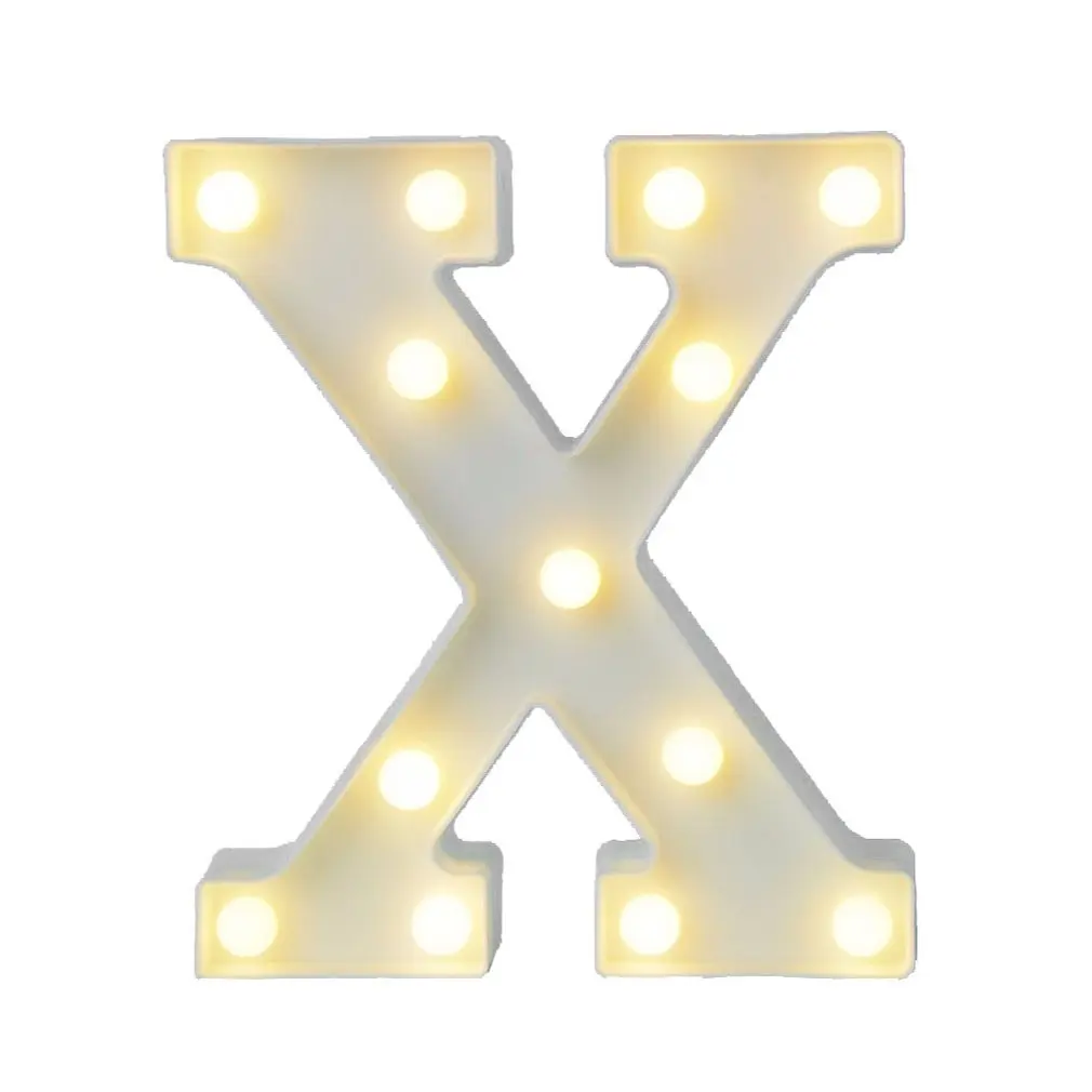 

INS hot English letter light LED symbol modeling lamp wedding digital light birthday proposal white light