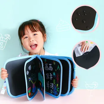 

Children's portable drawing board album graffiti writing painting blackboard eraser water chalk drawing book boy girl birthday g
