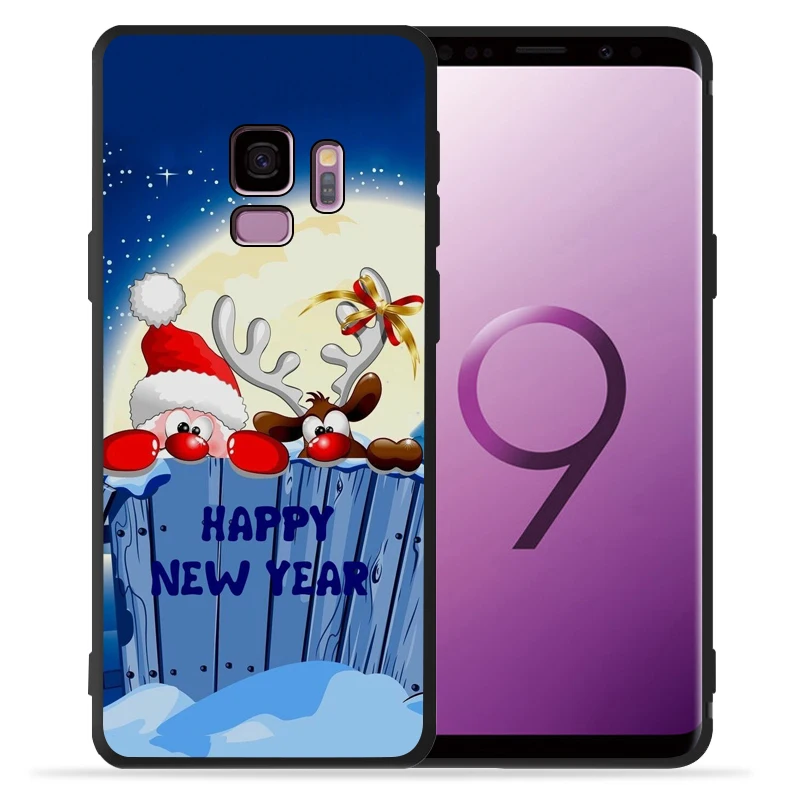 Роскошный Рождественский чехол для телефона Elk snowman для samsung Galaxy S9 S8 S10 Plus S7 S6 Edge S10 Lite Note9 8 10 Pro, чехол Etui