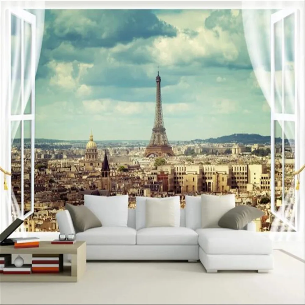 

Milofi Paris Eiffel Tower City Architecture Landscape TV Background Mural