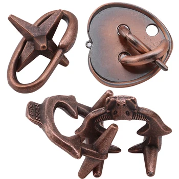 

3D Zinc Alloy Box Kids Lock Puzzles Vintage Educational Toys for Children Adult Brain Teaser IQ EQ Test Model Games Magic Box