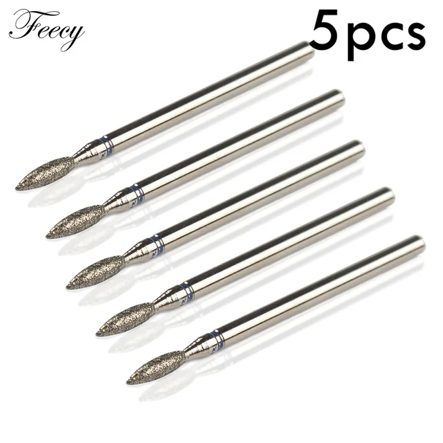 5pcs Diamond Nail Drill Bit Kits Mill Cutter All For Manicure Machine Bit Tools Accessories Cuticle Clean For Removing Nail Gel V