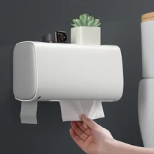Держатель для туалетной бумаги, двухслойные полки, регулируемая портативная коробка для хранения бумаги, Настенная коробка для салфеток, держатели для бумаги для ванной комнаты
