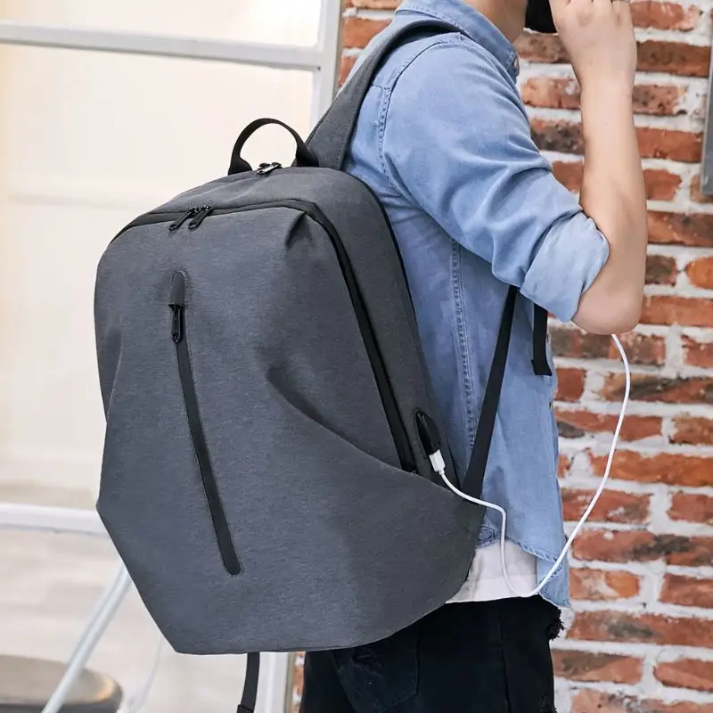 Premium New Anti-theft Men USB Charging Port Waterproof Backpack Laptop Notebook Travel School Bag College Bookbag