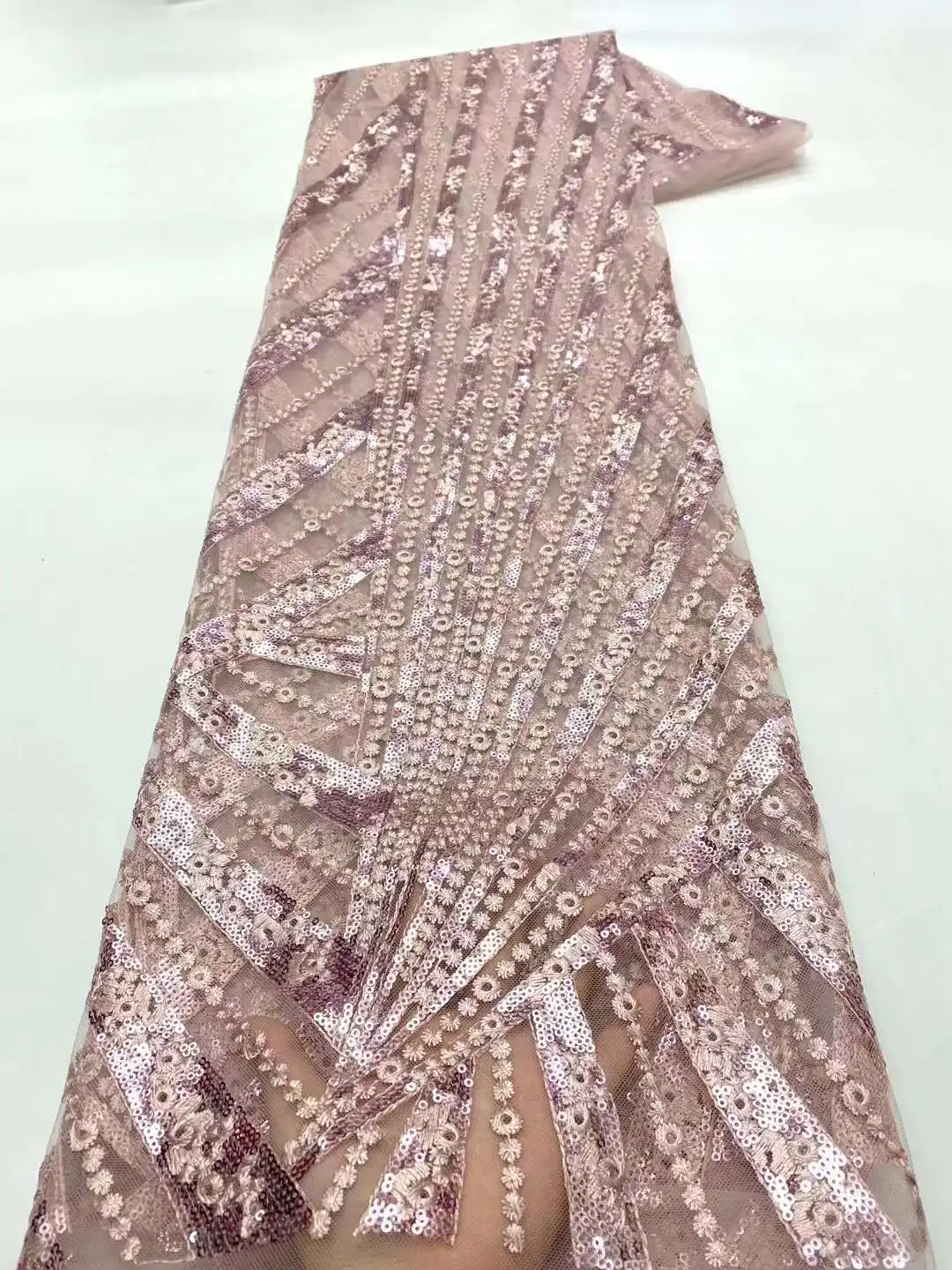 

Beautiful sequin embroidery fabric French tulle net lace African sequin fabric For sewing Evening dress weddings Party dress
